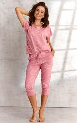 Dámska kapri pyžamo Litex 5B432 růžová