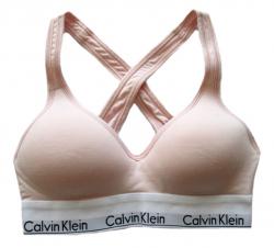 Dámska športová podprsenka Calvin Klein QF1654E ružová