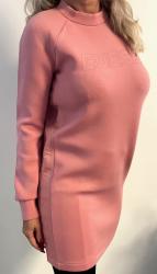 Dámske mikinové šaty Guess V3RK01 K7UW2 scuba ružové