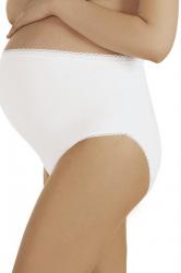 Dámske tehotenské nohavičky Italian Fashion Mama maxi bielej