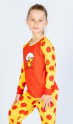 Dětské pyžamo dlouhé Vienetta Secret Malé kuře