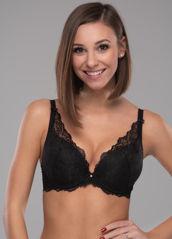 Dámska čierna push-up podprsenka Fantasy 15801B
