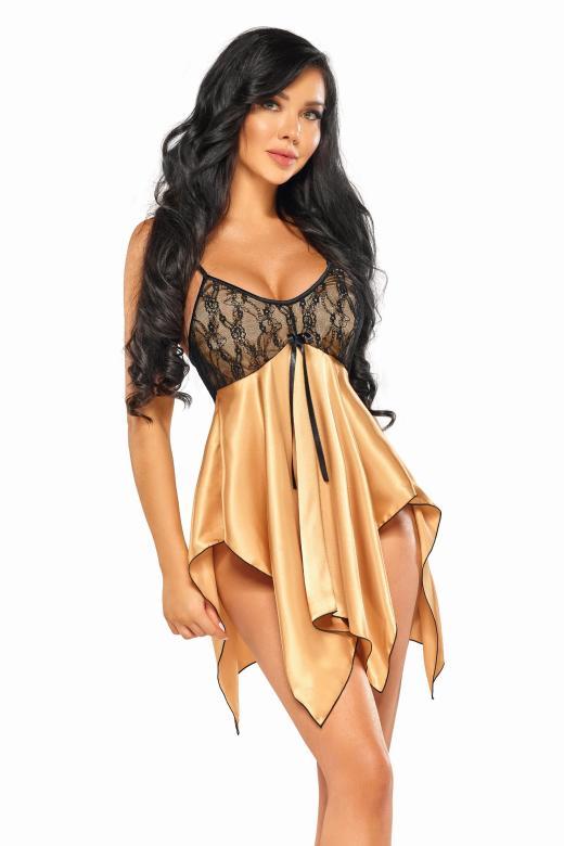 Dámska košieľka BEAUTY NIGHT FASHION Julieta gold