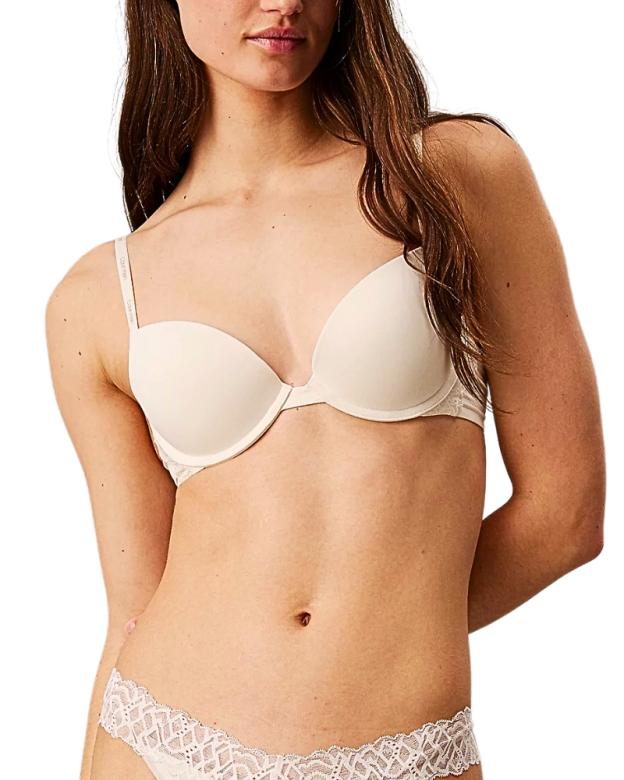 Dámska push-up podprsenka Calvin Klein QF7578 šampan