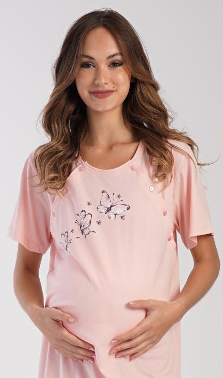 Dámska tehotenská nočná košeľa Vienetta Secret Butterfly