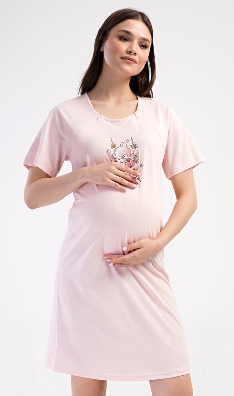 Dámska tehotenská nočná košeľa Vienetta Secret Medvídci