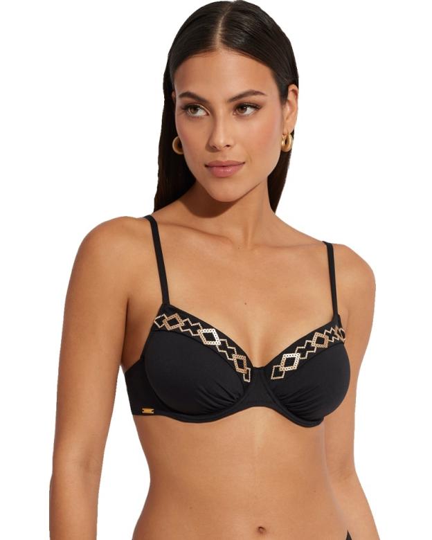 Dámske nevystužené plavky Selmark BL311 Musha Cay PODPRSENKA