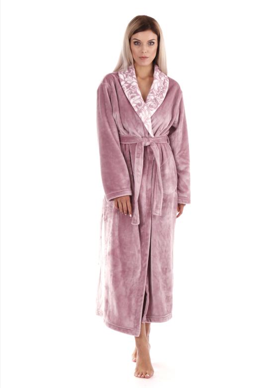 Dámsky dlhý župan Vestis Flora 2556 mauve mist
