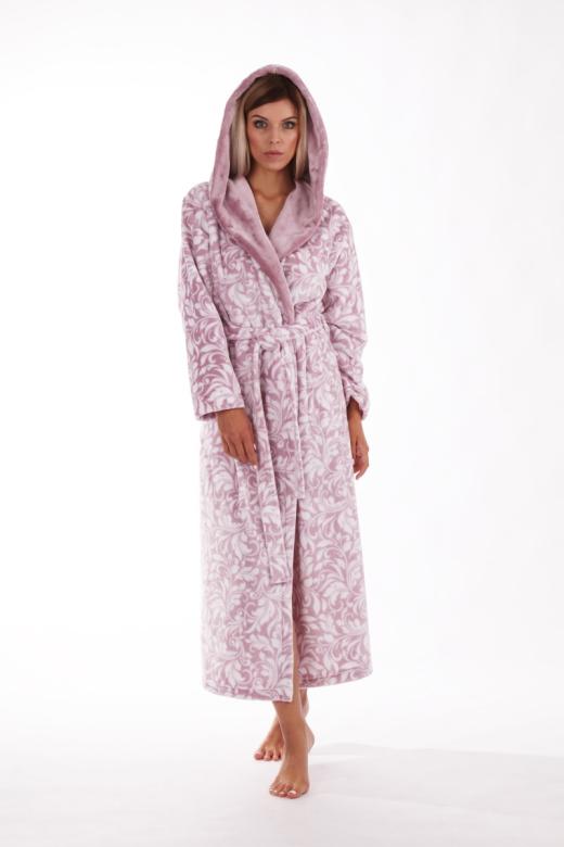 Dámsky dlhý župan Vestis Flora 3956 mauve mist