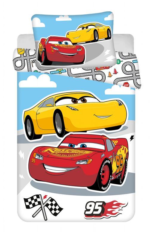 Disney posteľná bielizeň Cars Road baby 100x135, 40x60 cm