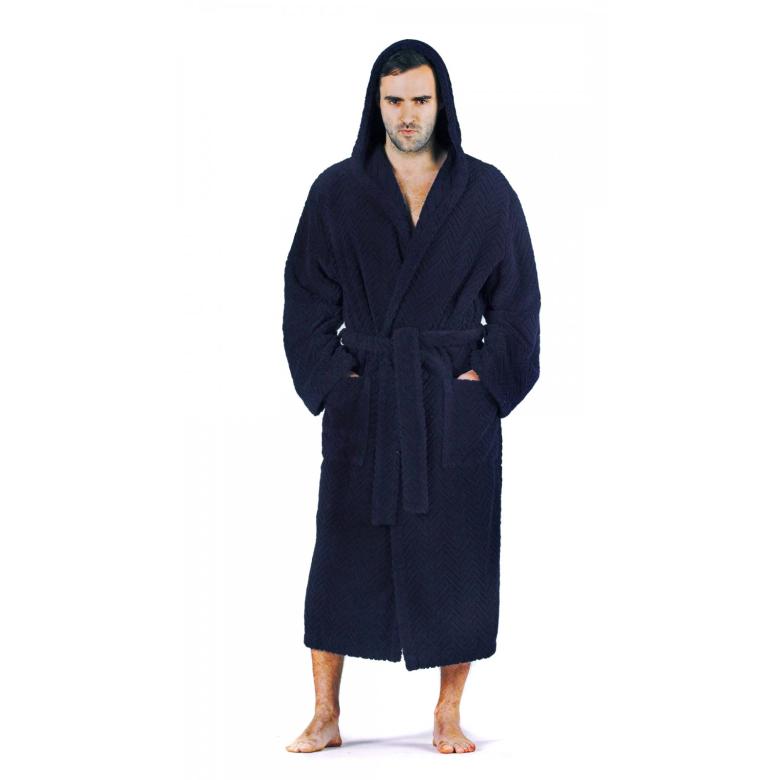 Froté župan Vestis Athena 3116 s kapucňou tmavomodrý