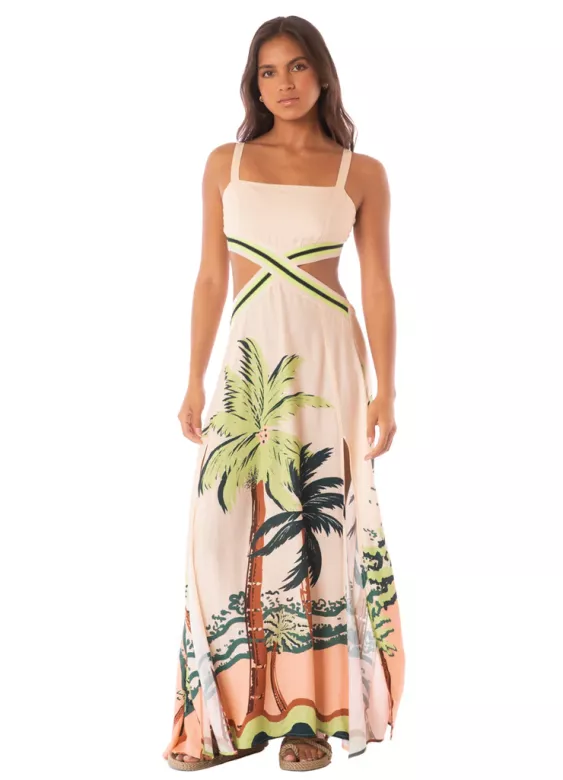 MAAJI Dámske plážové šaty Palm Glow Foxtail PT2574