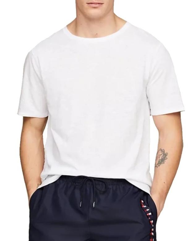 Pánska biela ľanová košeľa Tommy Hilfiger UM0UM03226