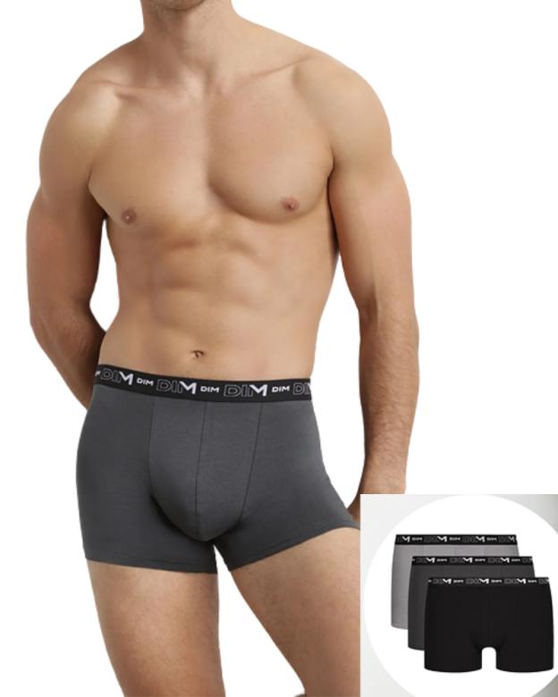 Pánske boxerky DIM 6596 3ks GREY